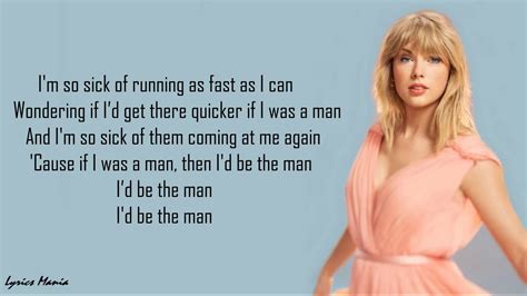 February 28, 2020 at 7:01 a.m. EST. Taylor Swift took a swing at sexism and the patriarchy in her newest single “The Man.”. Here are some of the key references in the video which debuted Feb ...